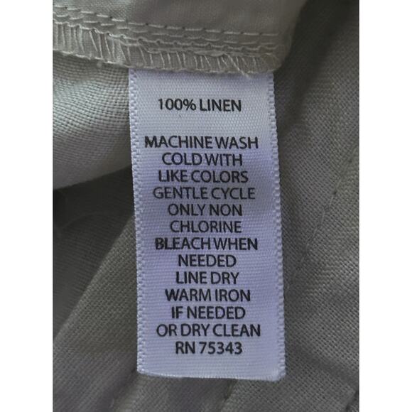 Willi Smith 100% Linen Drawstring Beige Shorts Size 10 Women's - Picture 7 of 7